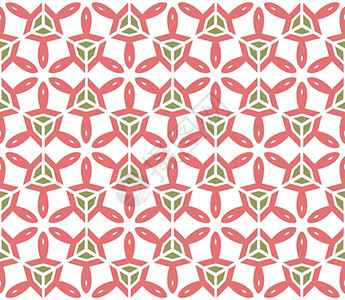 六边粉色纺织品模式插图马赛克白色织物六边形艺术几何学装饰品绿色创造力图片