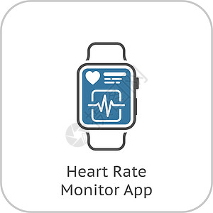 健身应用程序图标 平面设计技术生活卫生速度保健数据运动控制手腕工具图片
