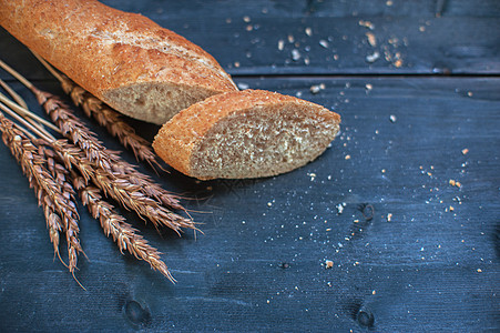 小麦面包的面包成分谷物背景玉米团体早餐美食馒头粮食农业面粉图片