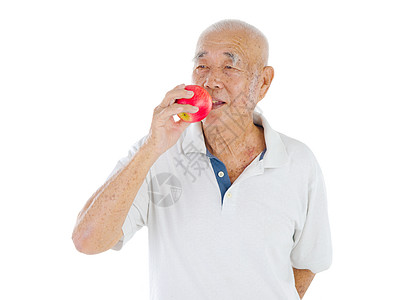 高龄亚洲人维生素退休家庭福利饮食早餐老化男性祖父水果图片