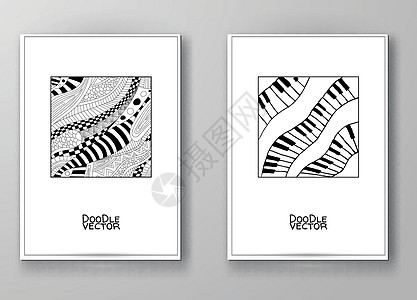 抽象设计模板集钢琴海报插图传单商业键盘卡片条纹横幅框架图片