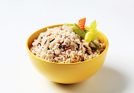 混合大米密封库存野米白米食物煮沸小菜伴奏图片