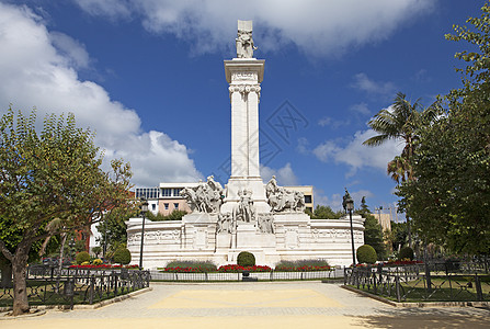 卡迪兹的 宪法 纪念碑建筑学水平地标景观雕像柱子文化公园纪念馆城市图片