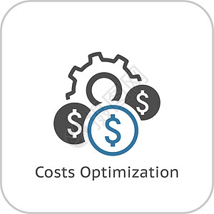 成本优化图标 平面设计战略咨询营销服务插图公司市场图片