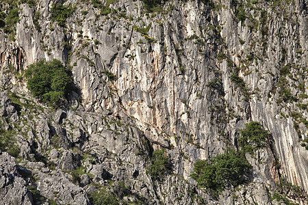 悬崖墙沉积风景城市衬套地形侵蚀多层巨石树木石头图片