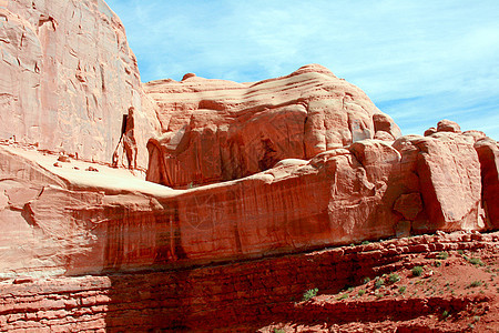 红沙石拱园国家公园的岩石形成图片