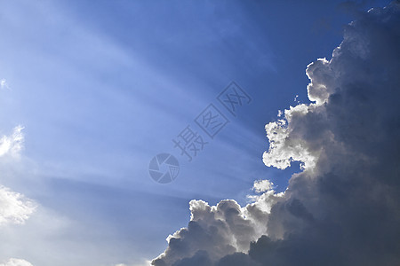 太阳在云中照耀射线灰蒙蒙活力太阳光线阳光水平蓝色风景衬垫上帝背景图片