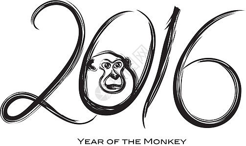 2016年猴子墨墨粉刷年图片