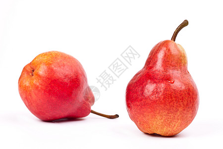 2个红梨水果饮食维生素美食烹饪红色图片