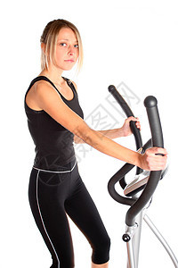 有氧空气拉伸健身房金发场景女孩们女性肌肉锻炼女孩身体背景图片