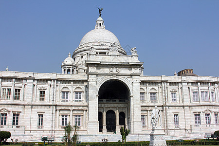 印度加尔各答维多利亚纪念馆大理石艺术大事女王大厅旅游图片集机构圆顶博物馆背景图片