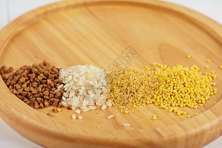 五谷杂粮荞麦小米收藏收成文化早餐节食燕麦农业蔬菜饮食种子图片