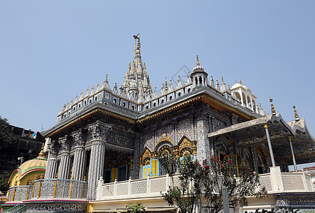 印度西孟加拉 印度加尔各答Jain Temple雕塑建筑偶像崇拜神社考古学纪念碑寺庙镜像尊敬图片