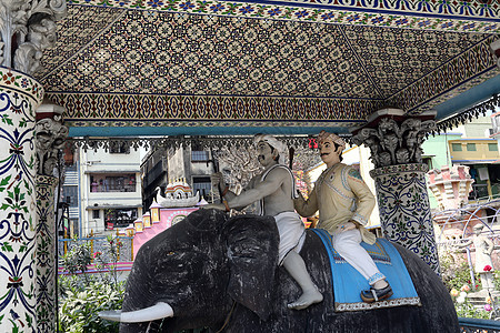 印度西孟加拉 印度加尔各答Jain Temple神社寺庙考古学建筑学雕塑建筑旅行尊敬花园雕刻图片