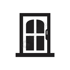 门窗口图标方法建筑框架房间指示牌门把手黑色入口概念出口图片