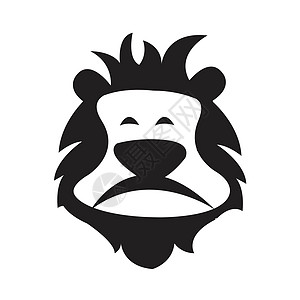 狮子标头Logo Head漫画风格权威动物鬃毛标志危险贵族统治力量白色哺乳动物图片