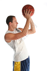 玩篮球白色玩家篮子游戏工作室力量橙子运动男性分数图片