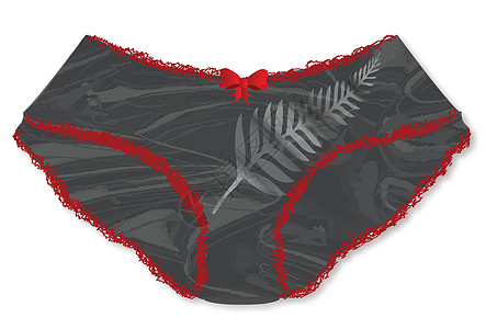 新西兰 英国修剪织物内裤插图艺术品短裤爱国女性棉布海滩图片