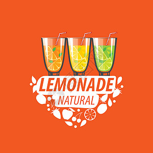 柠檬水的标识热带菜单酒吧插图甜点液体水果玻璃橙子生物图片