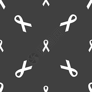 癌症意识月图标标志 灰色背景上的无缝模式 韦克托乳房横幅活动帮助治疗x线治愈照片胸部女性图片