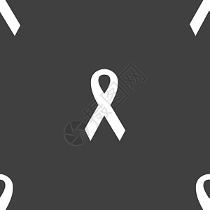 癌症意识月图标标志 灰色背景上的无缝模式 韦克托横幅丝带x线女性插图帮助活动治疗乳房机构图片