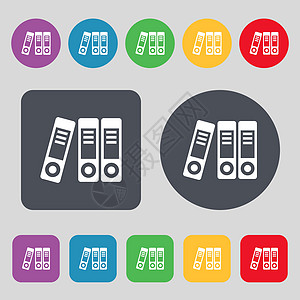 粘结点图标符号 由 12 个彩色按钮组成 平面设计 矢量图片
