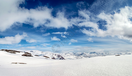 北欧雪山风景图片