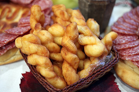 新鲜面包卷团体种子糕点饮食脆皮食物谷物棕褐色收藏营养图片