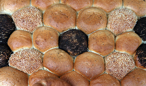 新鲜面包卷种子小吃饮食厨房粮食面粉小麦脆皮敷料收藏图片