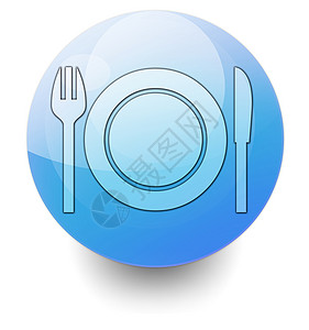 图标 按钮 平方图 食堂 餐厅指示牌徽标烹饪午餐银器刀具标识贴纸美食图片