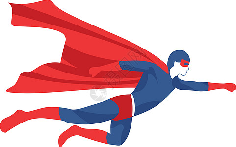 超级英雄图标元素体育男人比赛设计红色阶梯竞赛蓝色飞行图片