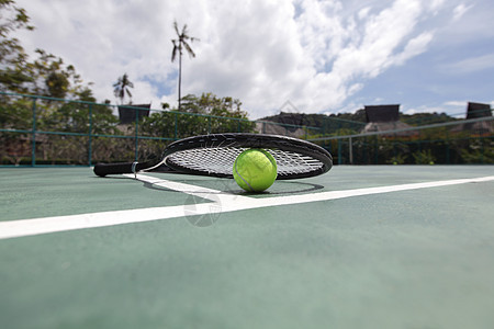 网球和电击水平竞赛场地游戏法庭绿色运动图片