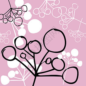 背景反粉红风格 卡片 海报装饰圆圈插图叶子墙纸绘画花园织物热情背景图片