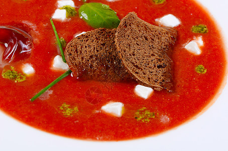 烤西红柿和的汤饮食蔬菜香蒜食物烹饪薄荷午餐美食盘子草本植物图片