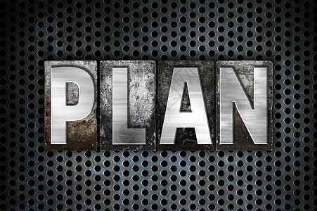 Plan Plan 概念金属印刷品类型准则打字稿指导战略字母网格方案规划师凸版公式图片