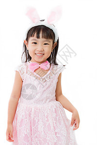 穿班尼服装的中国小女孩图片