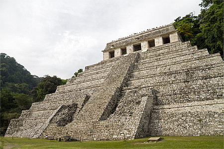 Palenque  登记圣殿建筑寺庙历史宗教遗产金字塔废墟考古学城市纪念碑图片