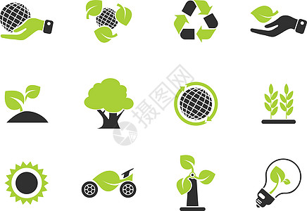 生态图标电源地球环境保护气候界面计算机力量燃料发电环境图片
