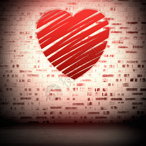 心脏复合图像红色绘图房间砌体情人灰色计算机内衬图片