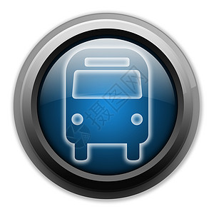 图标按钮方形公共汽车地面运输贴纸教练插图旅行驾驶过境文字乘客公车标识图片
