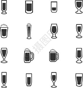 眼镜和杯子图标 se气球玻璃高脚杯黑色酒杯酒精水晶酒吧文邑派对图片
