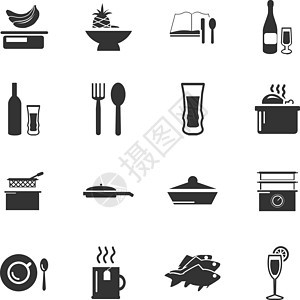 食物和厨房图标 se香蕉烹饪美食餐厅牛奶汽船勺子产品瓶子刀具图片