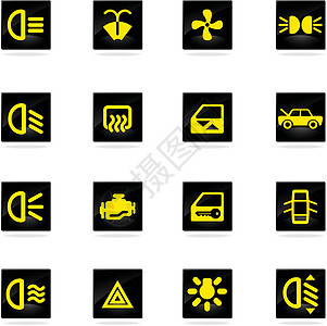 汽车接口标志行李架引擎钥匙电梯呼吸机法律螺旋桨灯光头灯薄雾图片