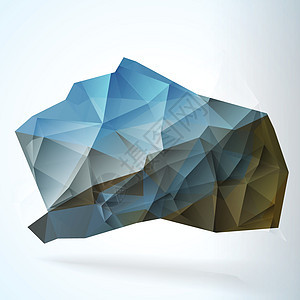 几何三角抽象矢量背景墙纸石头艺术品钻石横幅折纸印迹珠宝艺术插图背景图片