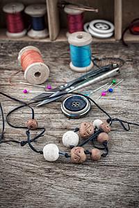 针线工作元素别针刺绣手镯维修工具裁缝卷轴项链筒管按钮图片
