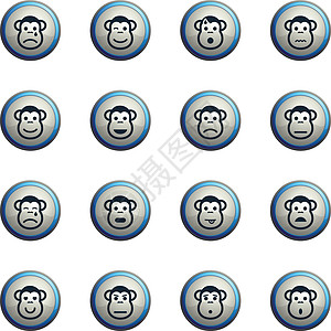 猴子情绪简单图标眼睛网站惊喜笑声怀疑论微笑打印乐趣图片