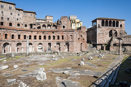 Trajan的市场建筑学建筑废墟纪念碑地标石头图片