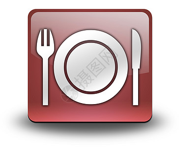 图标 按钮 平方图 食堂 餐厅象形贴纸文字晚餐刀具小酒馆厨师标识徽标插图图片