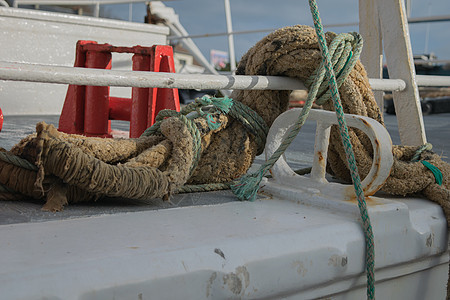 绳索轴承领航港口安全钓鱼背景图片