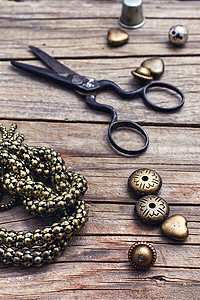珠宝和链手工珠子刺绣手镯金属精神剪刀工艺球形手工业图片